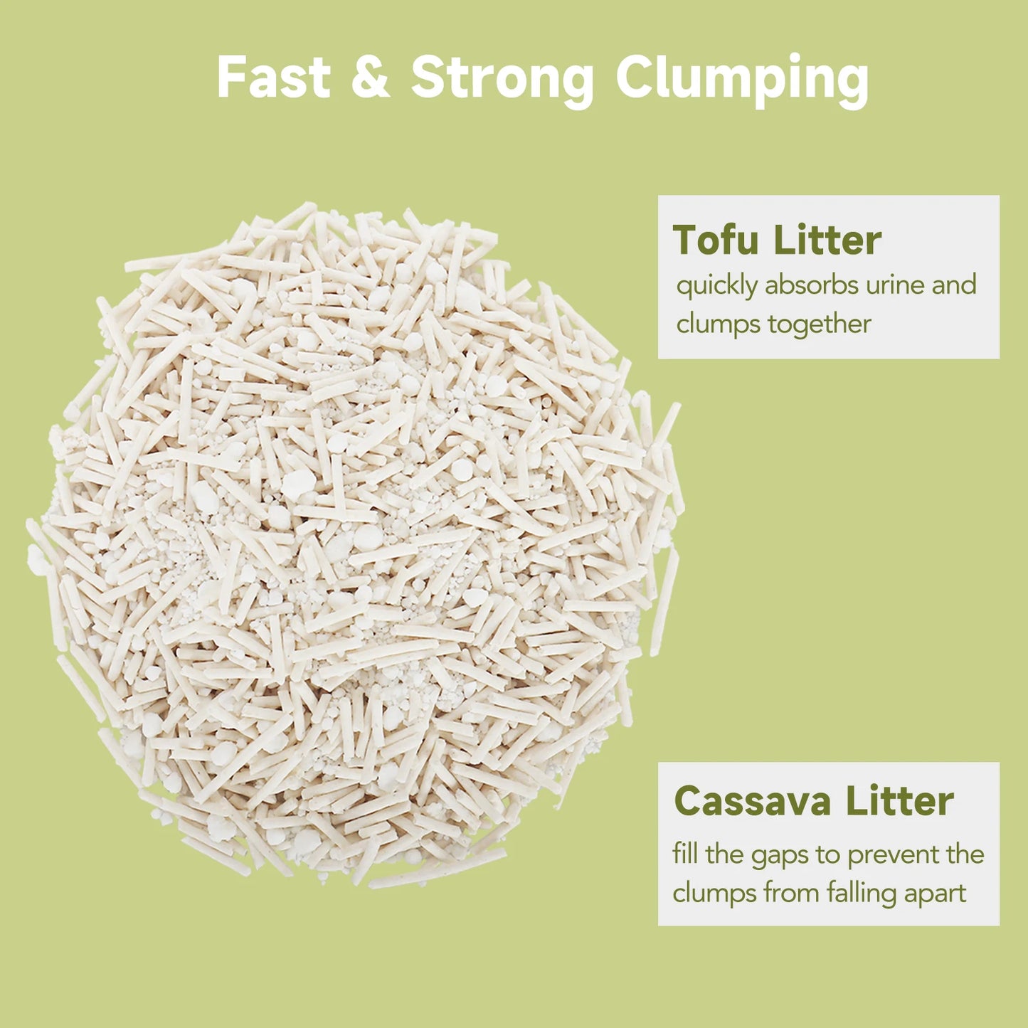 Ezskuup Non-Stick Ultra Clumping Cassava Tofu Cat Litter Odour Control Low Tracking Kitty Litter Plant-Based Ingredient 4 X 4KG/PACK