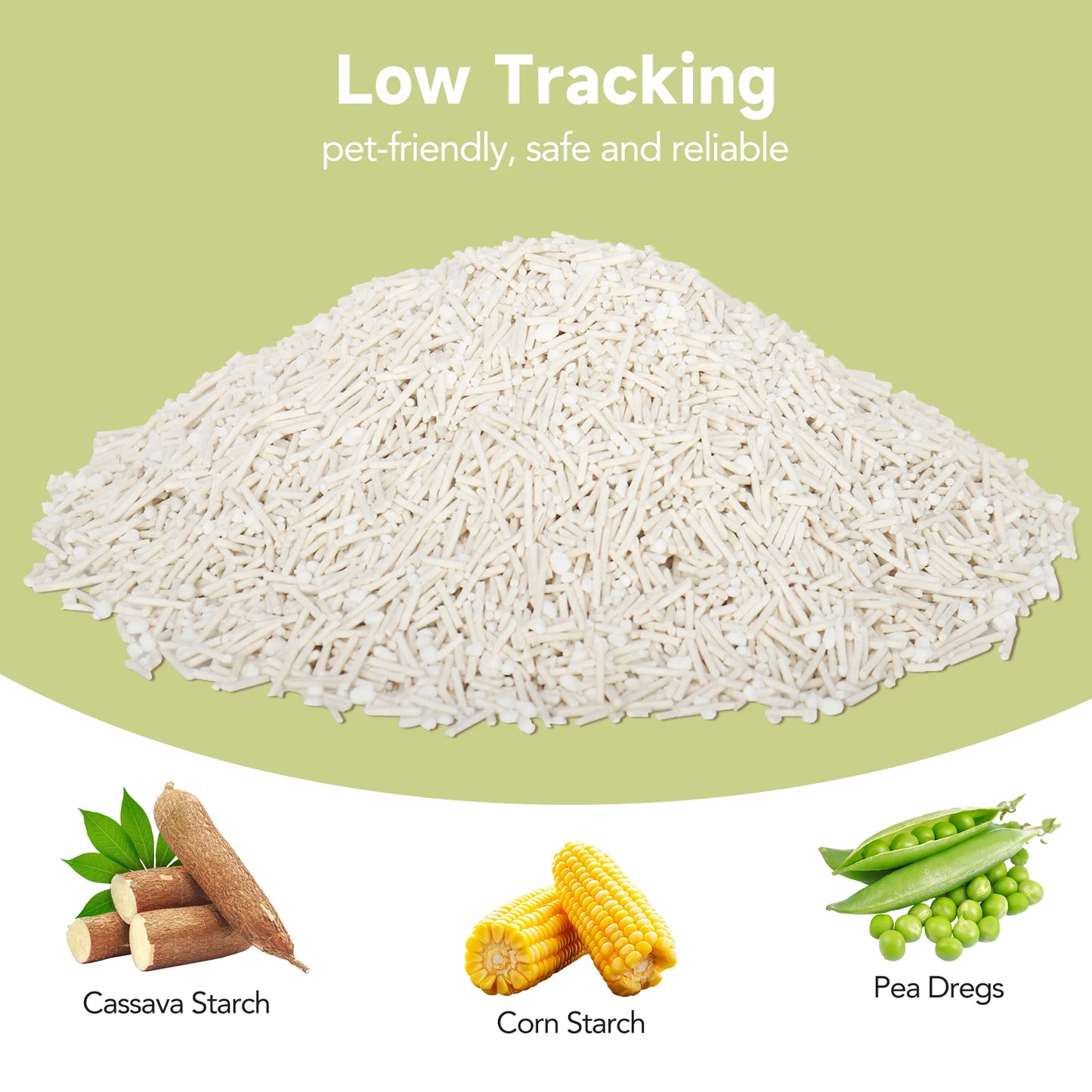 Ezskuup Non-Stick Ultra Clumping Cassava Tofu Cat Litter Odour Control Low Tracking Kitty Litter Plant-Based Ingredient 4 X 4KG/PACK