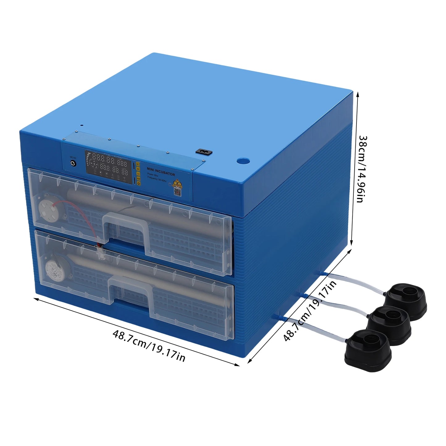 128 Egg Incubator, 80W Digital Smart Poultry Egg Incubator, Automatic Egg Turning, Temperature & Humidity Control