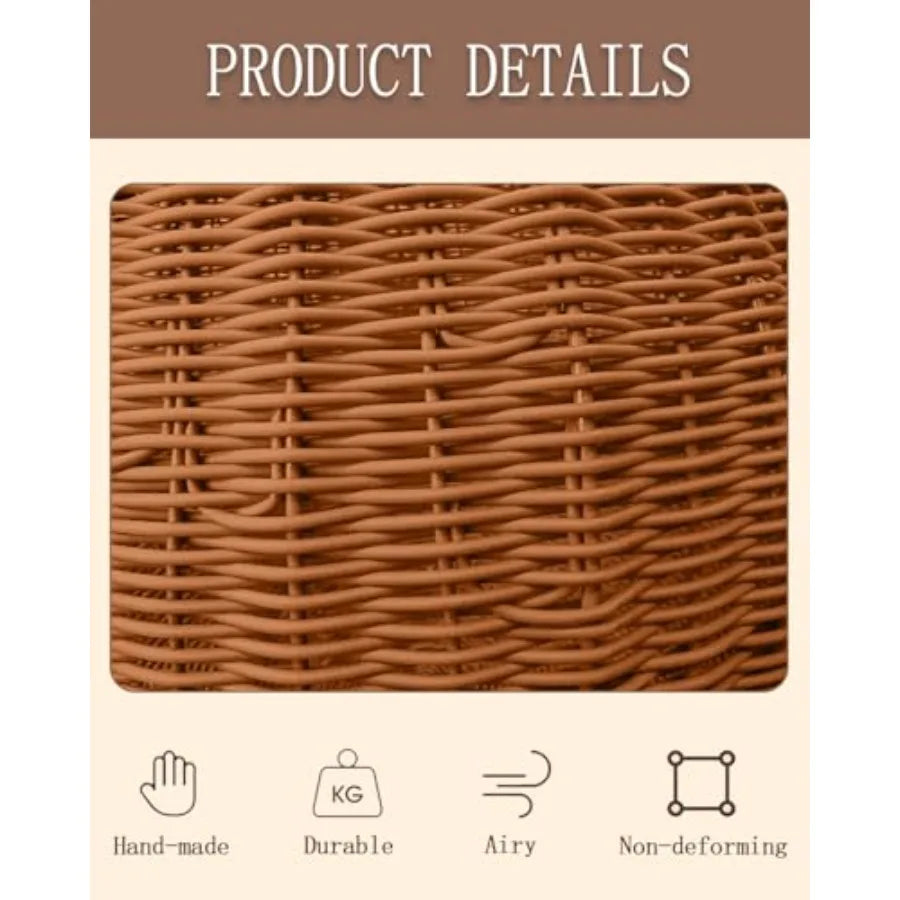 Wicker Cat Bed Indoor Outdoor Handwoven PP Rattan Cat Swing Bed with Removable Washable Cushion Breathable Waterproof Cat House