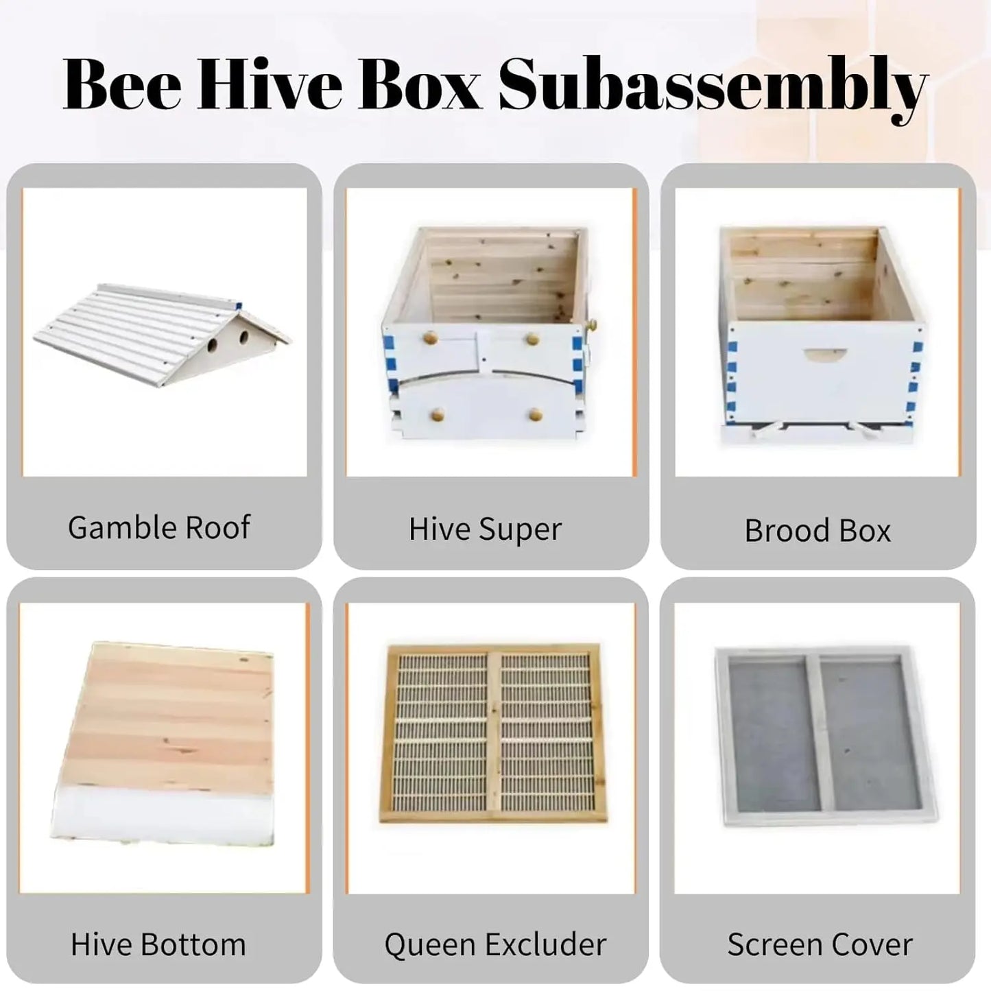 Automatic Flow Beehive Box Starter Kit 7-Frame Easy Harvest Beekeeping w/Frames Foundation for Beginner, Custom