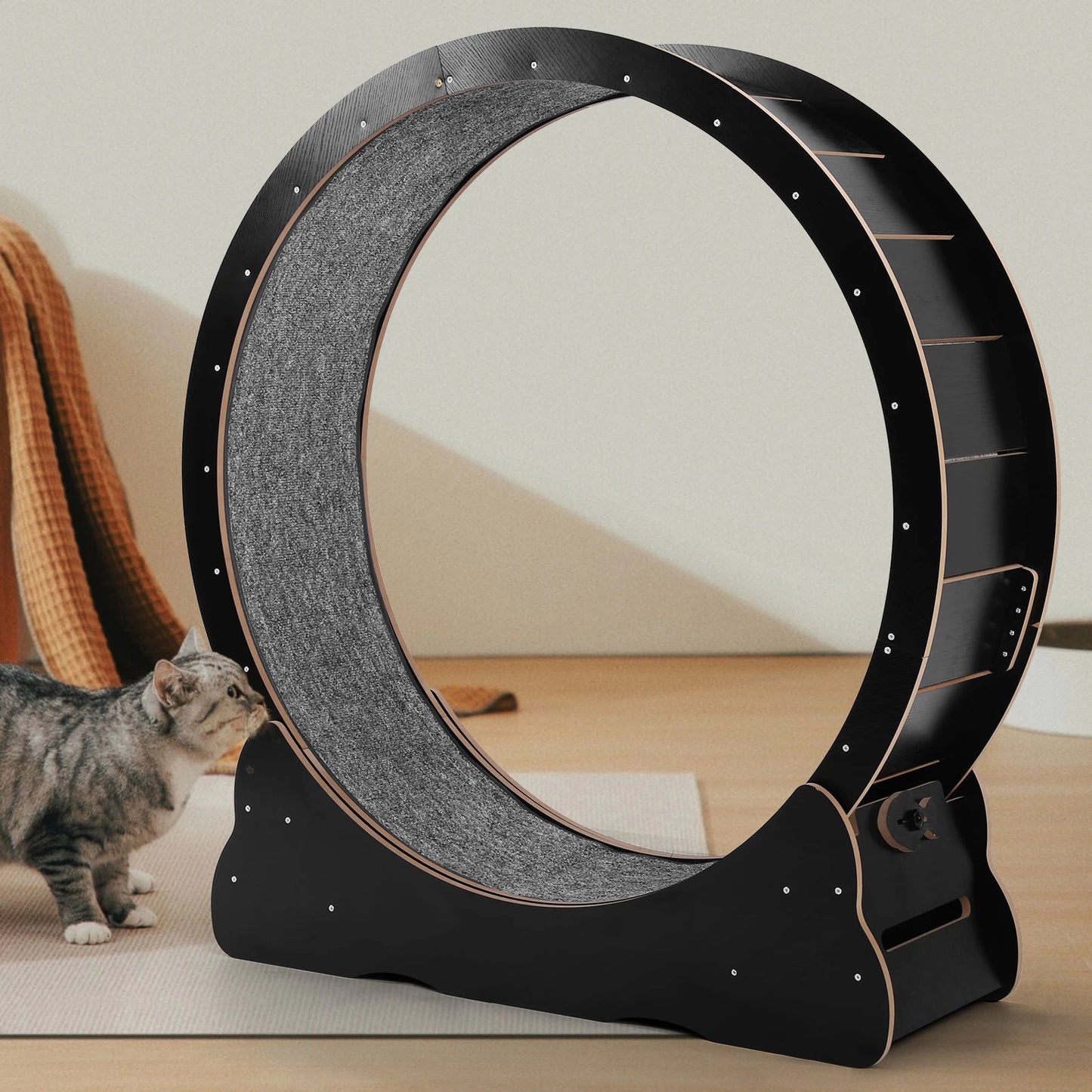 Cat Exercise Wheel 43 Inch Cat Roller Toy Cat Running Wheel Silent Cat Exercise Wheel for Indoor Cats Physical Exercise Activity